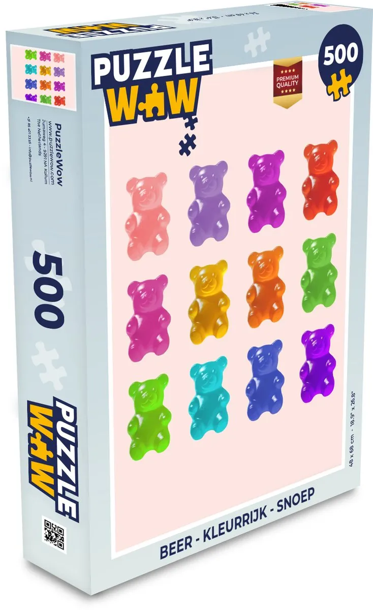 Puzzel Beer - Kleurrijk - Snoep - Legpuzzel - Puzzel 500 stukjes