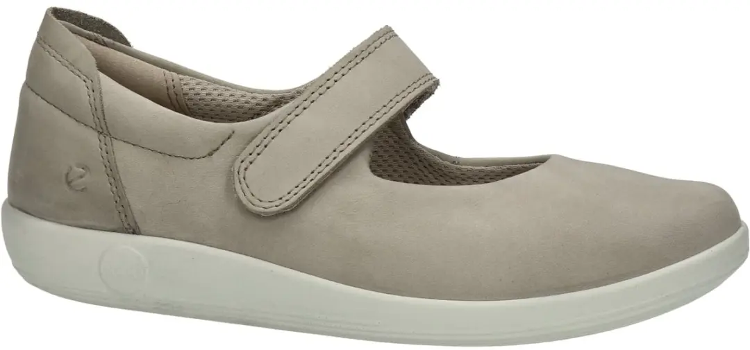 ECCO Soft 2.0 Mary-Jane Beige Nubuck - Maat 40