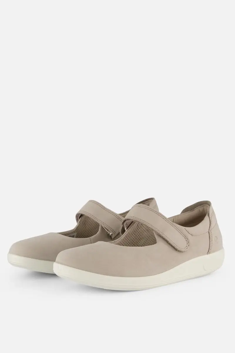 ECCO Soft 2.0 Mary-Jane Beige Nubuck