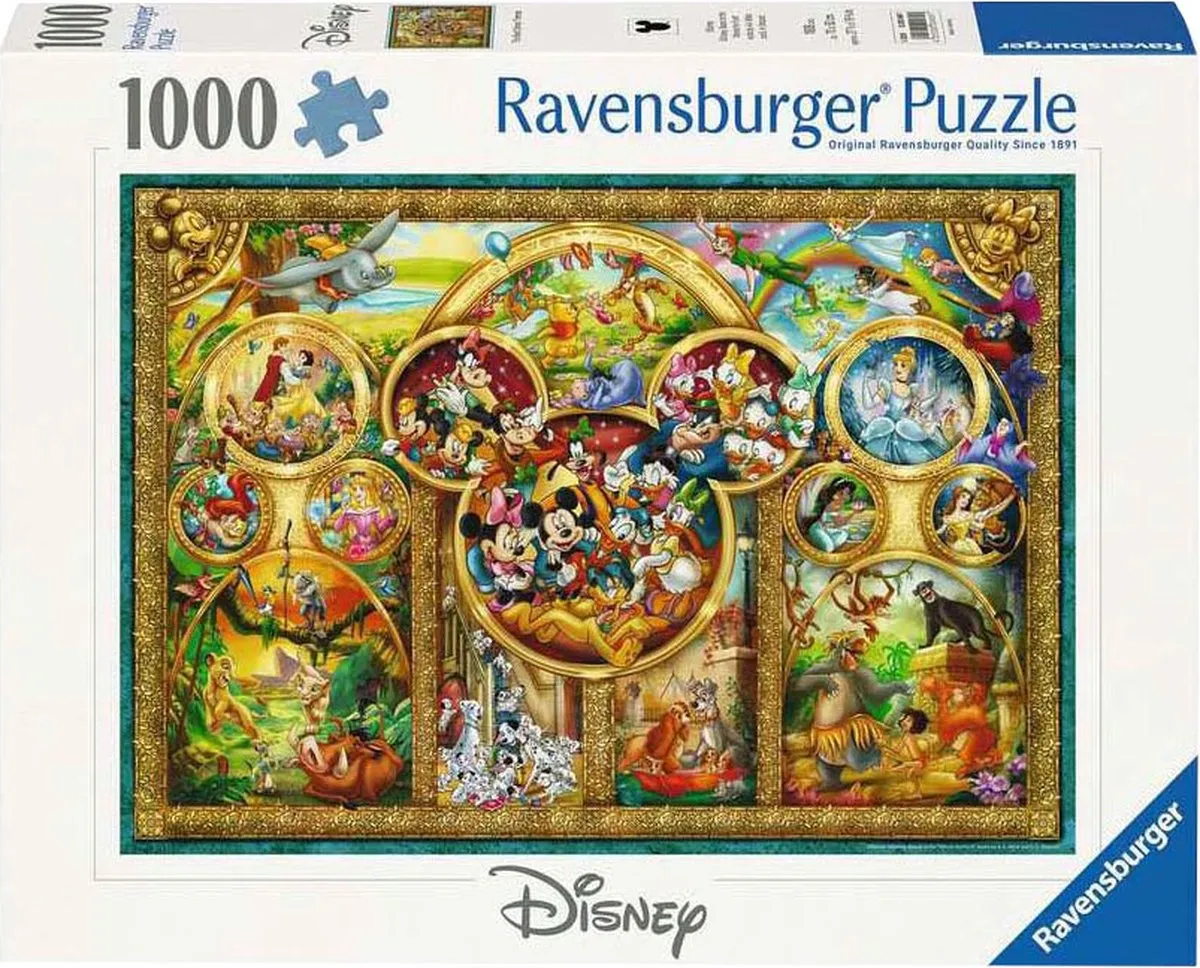 Ravensburger Disney Mooiste Thema's Legpuzzel 1000 Stuks - MPN 12000469
