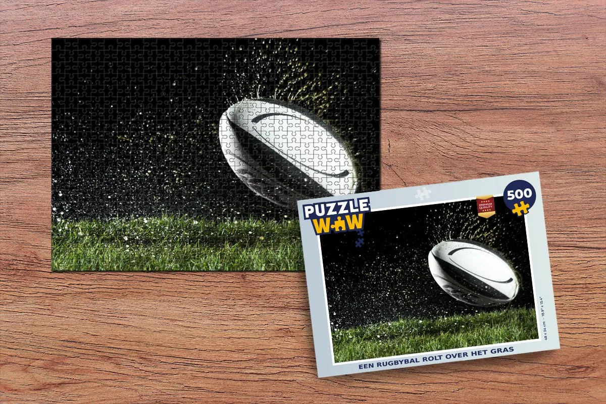 PuzzleWow Legpuzzel Rugbybal Multicolor - 500 Stukjes
