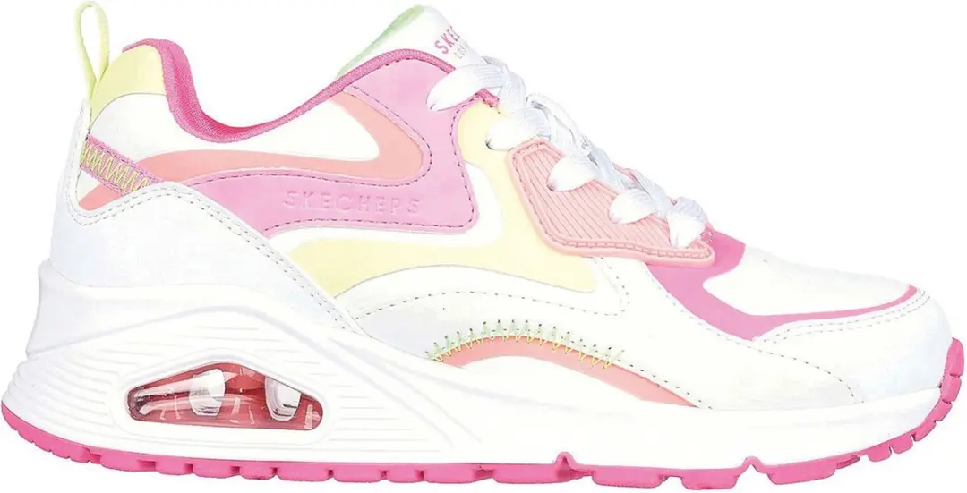 Skechers Uno Gen1 - Color Surge - Meisjes Sneakers - Wit - afbeelding 3 van 6