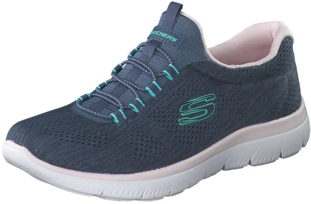 Skechers Summits Fun Flare Dames Sneaker - Blauw - afbeelding 3 van 6