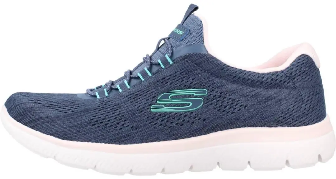 Skechers Summits Fun Flare Dames Sneaker - Blauw - afbeelding 2 van 6