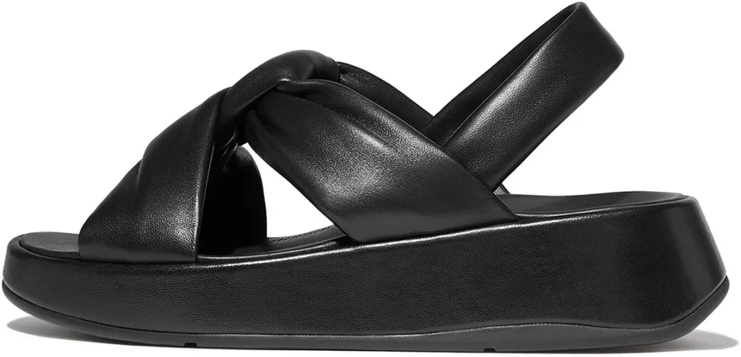 Damessandalen FitFlop F-Mode Knot Soft-Leather Flatform B/Strap