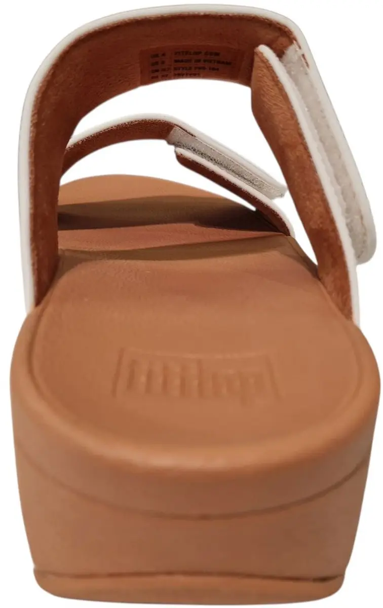 FitFlop Lulu Leather Slides Dames - Wit