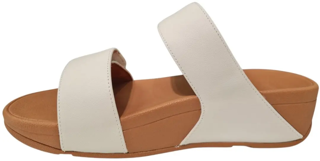 FitFlop Lulu Leather Slides Dames - Wit