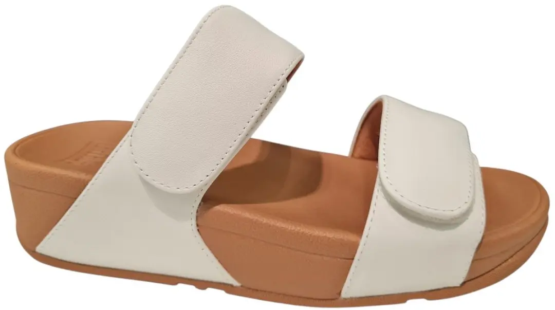 FitFlop Lulu Leather Slides Dames - Wit