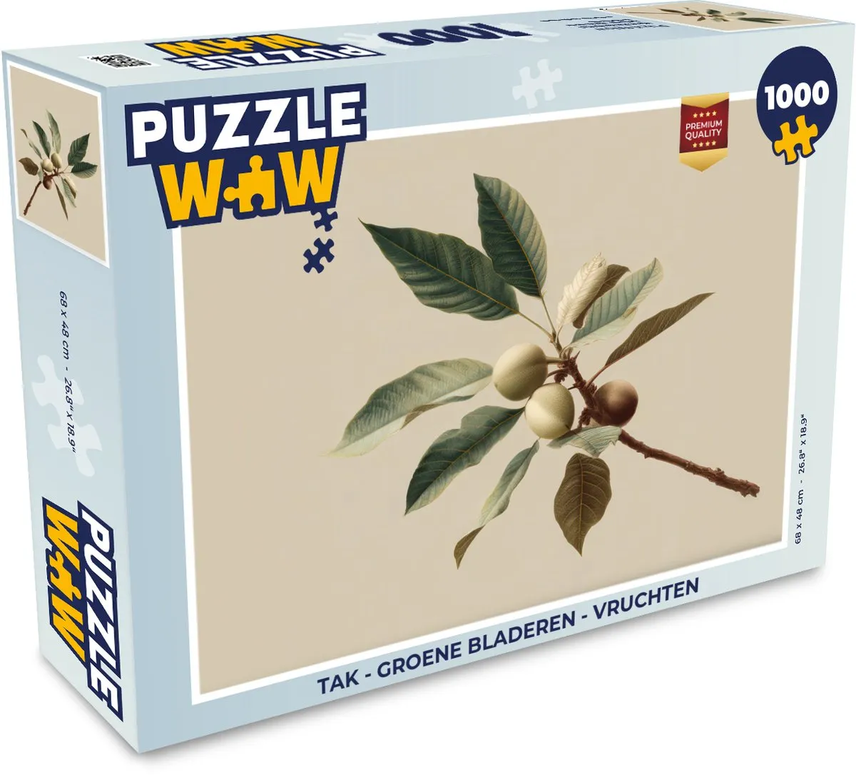 PuzzleWow Tak Groene Bladeren Vruchten Legpuzzel 1000 Stuks