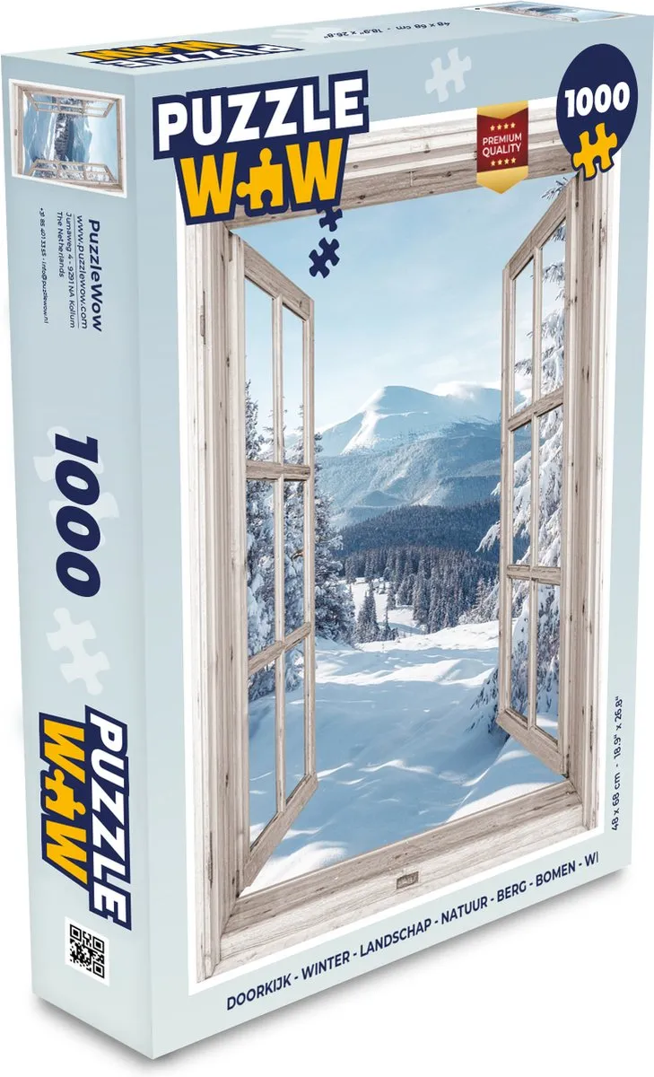 PuzzleWow Doorkijk Winter Landschap Puzzel 1000 Stuks