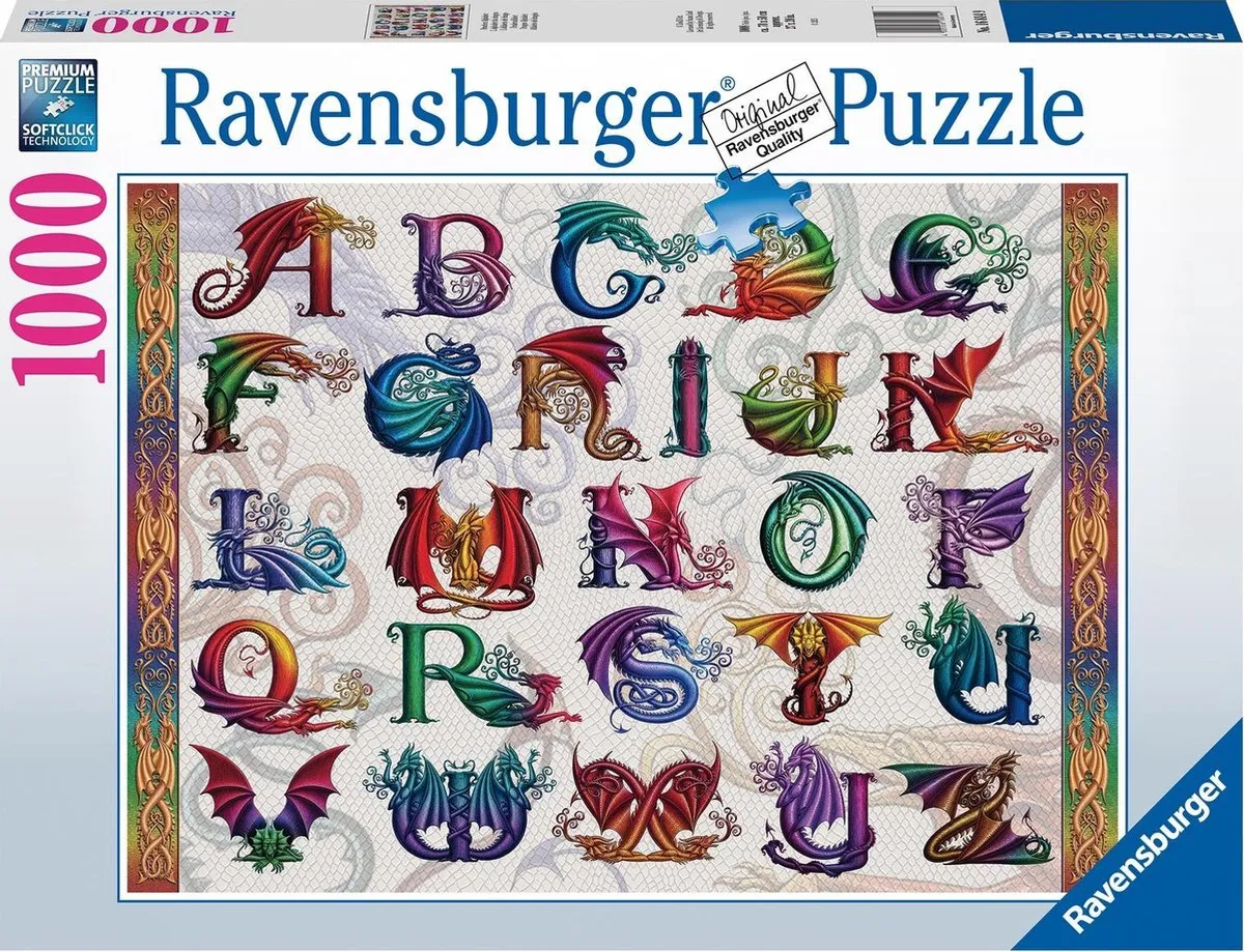 Ravensburger Drakenalfabet Legpuzzel 1000 Stuks