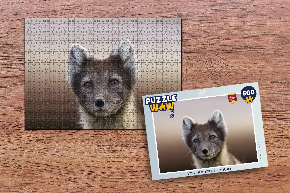 PuzzleWow Vos Portret Legpuzzel 500 Stuks - Multicolor