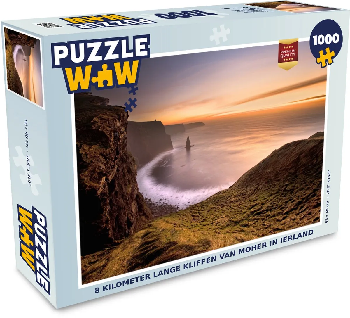PuzzleWow Legpuzzel Kliffen van Moher 1000 Stuks - Multicolor