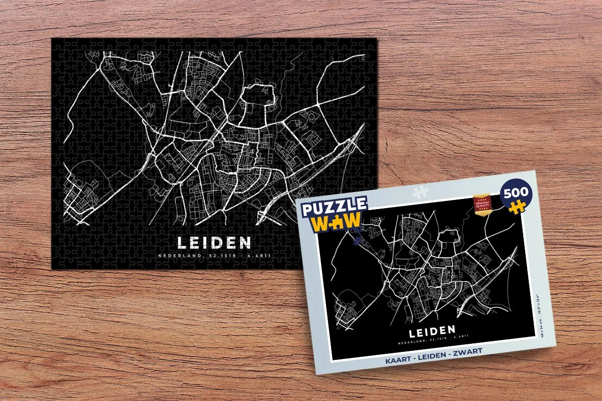 PuzzleWow Leiden Legpuzzel 500 Stuks - Multicolor