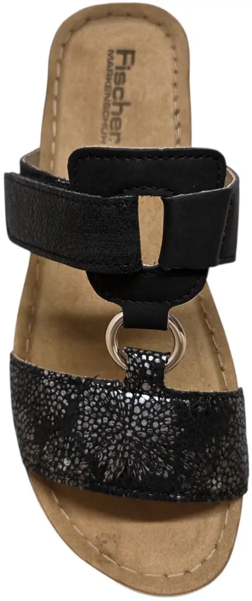 Fischer 556205 222 Slippers Dames - Zwart - 39