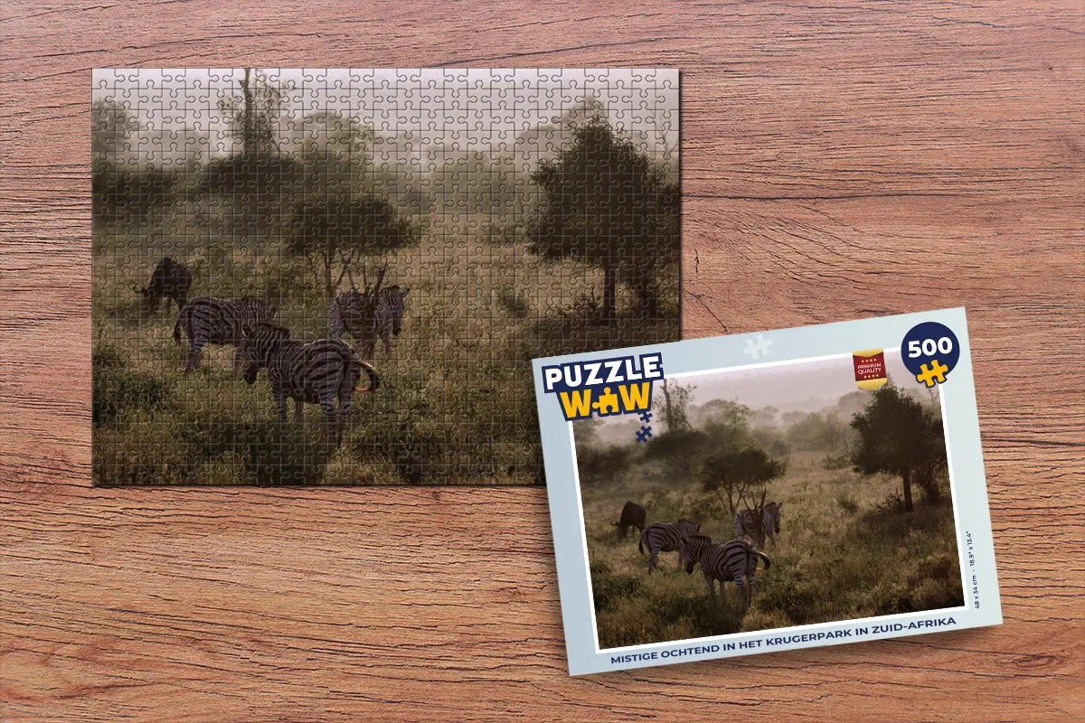 PuzzleWow Krugerpark Legpuzzel 500 Stuks - Multicolor