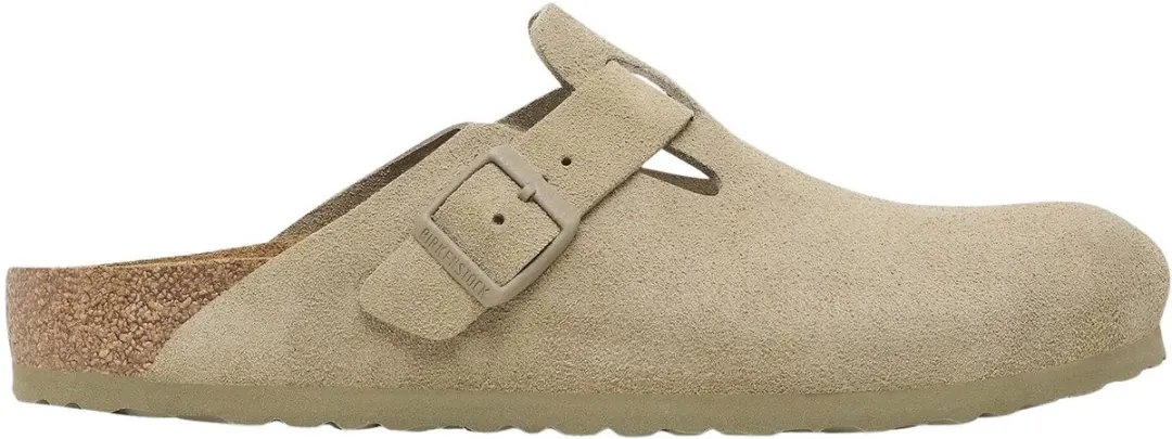 Birkenstock Boston Slides Suede - Maat 45 - Beige