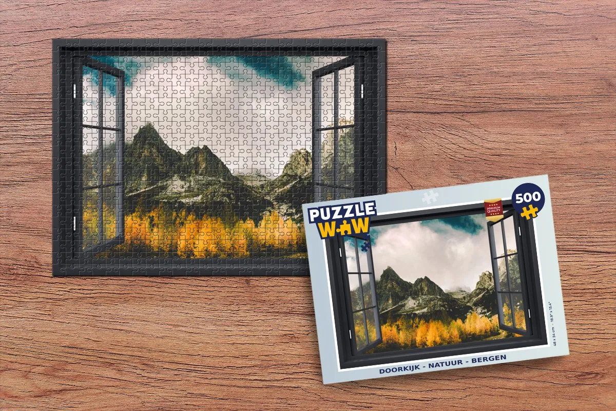 PuzzleWow Natuur Berg Legpuzzel 500 Stuks - Multicolor
