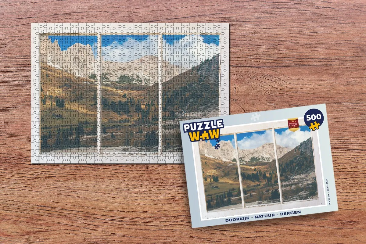 PuzzleWow Natuur Berg Legpuzzel 500 Stuks - Multicolor