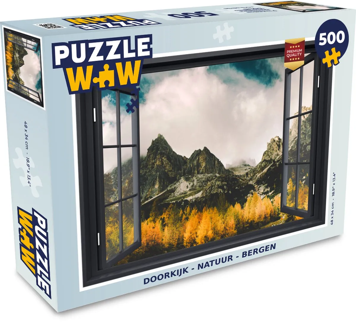 PuzzleWow Natuur Berg Legpuzzel 500 Stuks - Multicolor