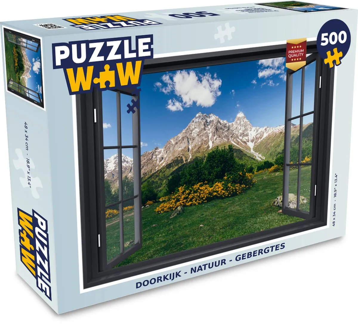 PuzzleWow Natuur Berg Legpuzzel 500 Stuks - Multicolor