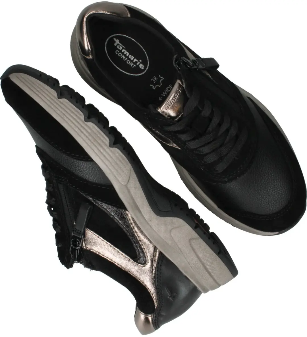 Tamaris Comfort Veterschoenen Laag Veterschoenen Laag - Zwart - Maat 37 - afbeelding 6 van 6