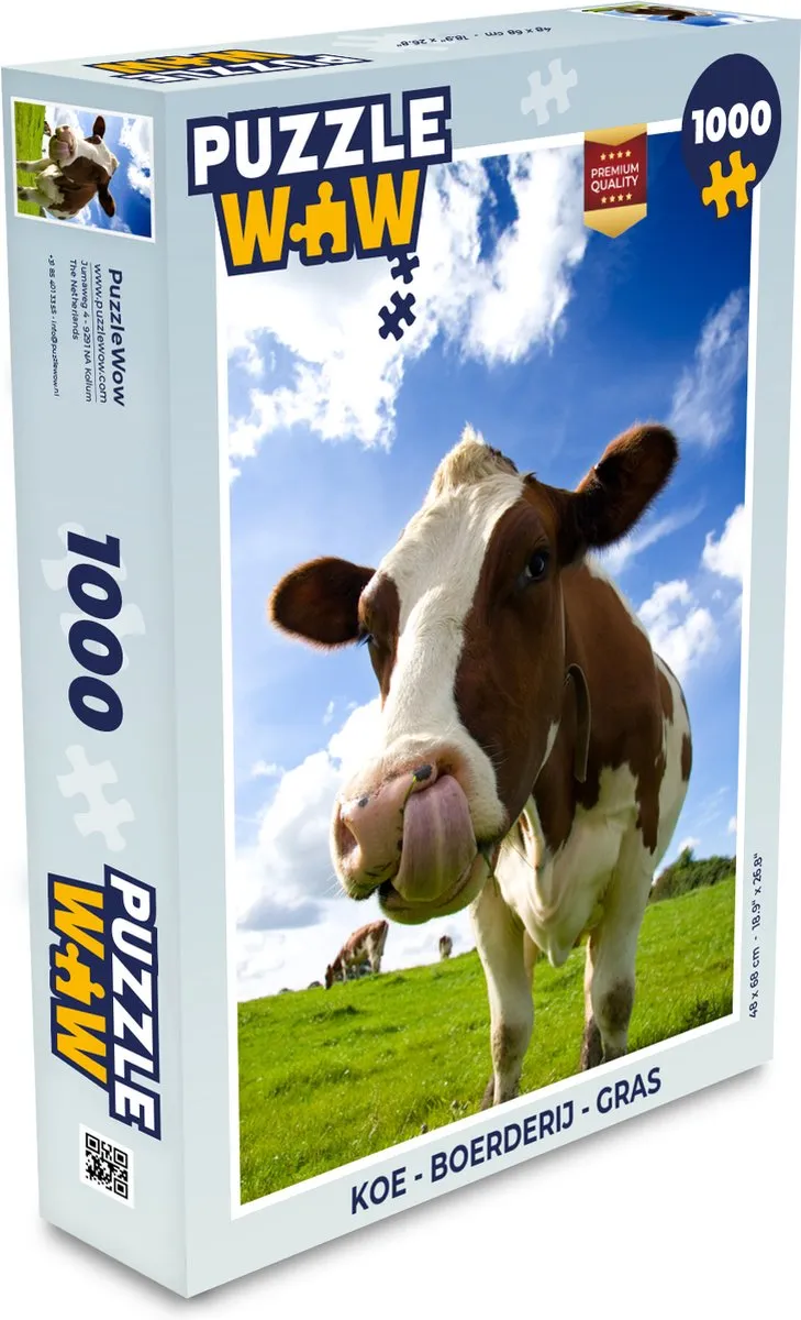 PuzzleWow Koe Boerderij Legpuzzel 1000 Stuks