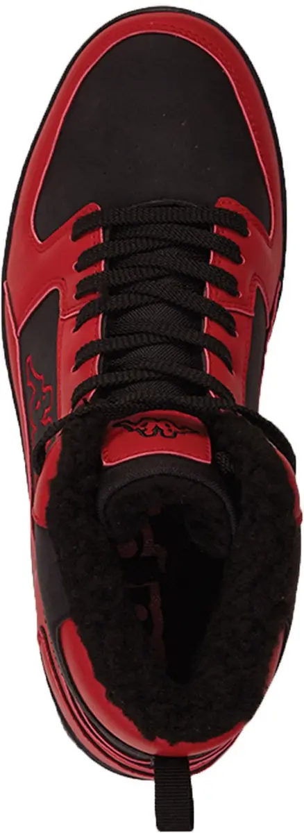 Kappa Lineup Fur Unisex Sneakers - Zwart/Rood - afbeelding 6 van 6