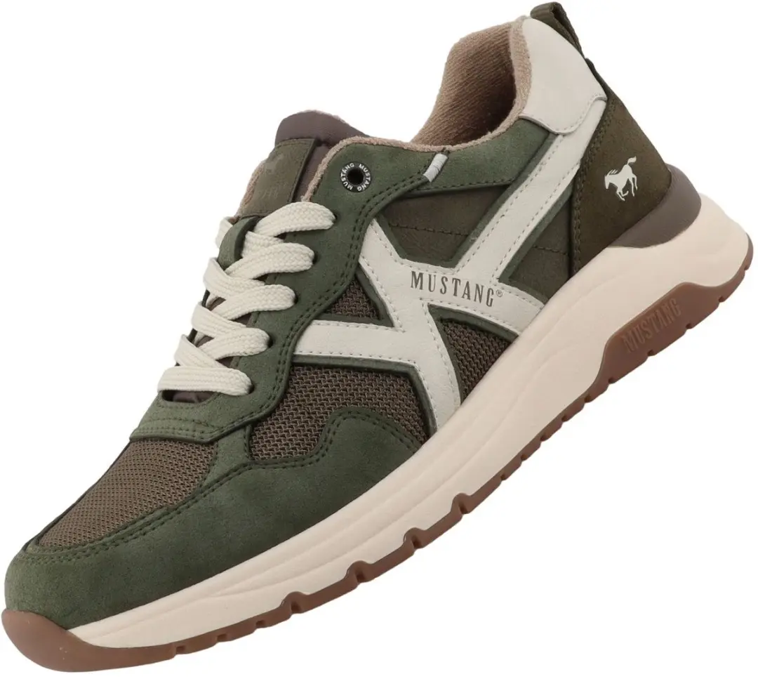 Mustang herensportschoenen kaki