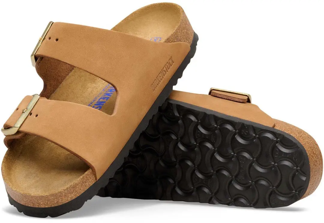 Birkenstock Arizona Sfb Nubuck Pantoffels 38 - Beige
