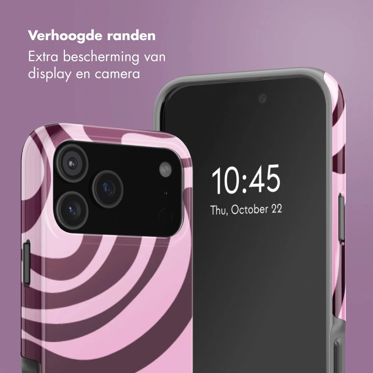 Selencia Hoesje iPhone 17 Pro Max - MagSafe Wavy Swirl Pink Plum