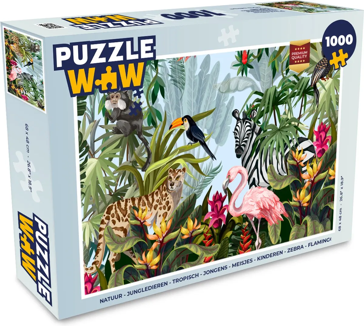 PuzzleWow Jungle Legpuzzel 1000 Stuks