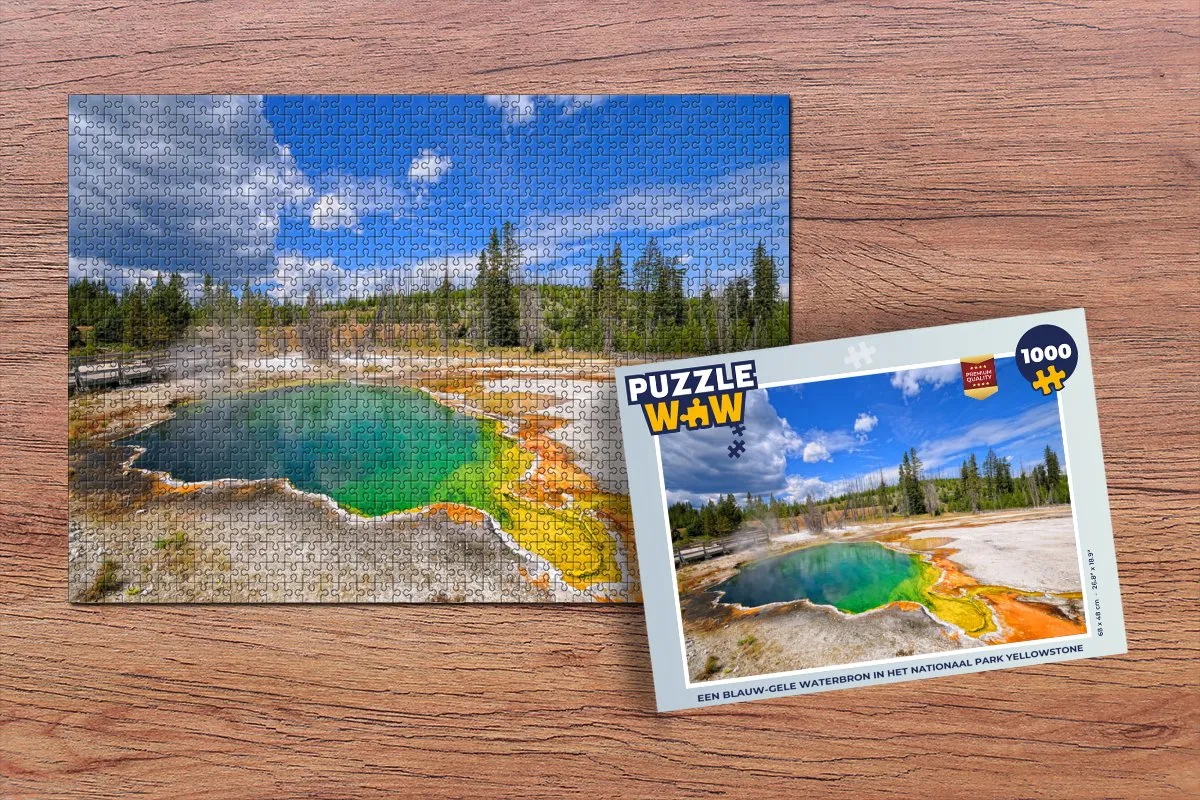 PuzzleWow Legpuzzel Yellowstone 1000 Stuks - Multicolor