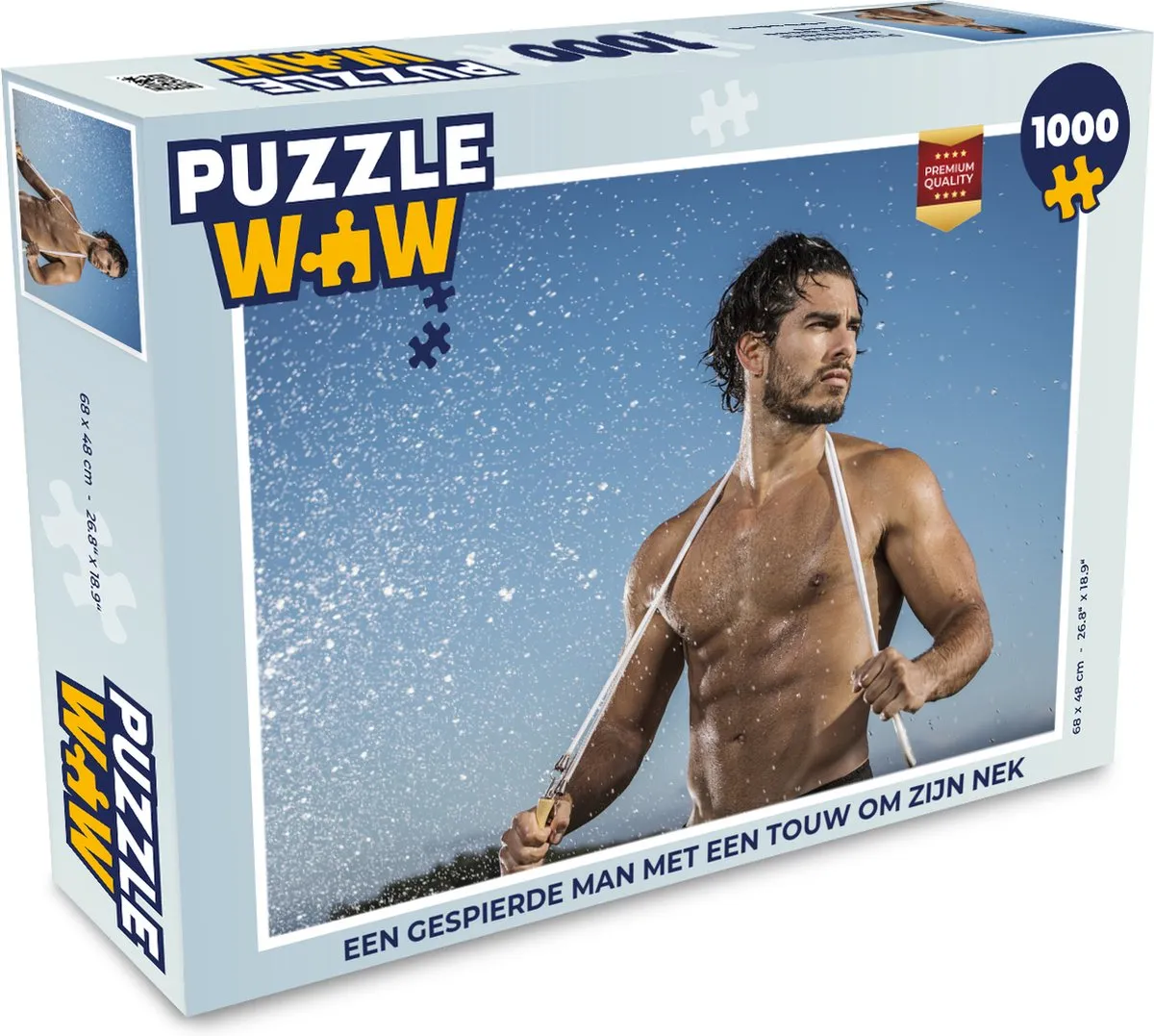 PuzzleWow Legpuzzel 1000 Stuks - Gespierde Man Multicolor