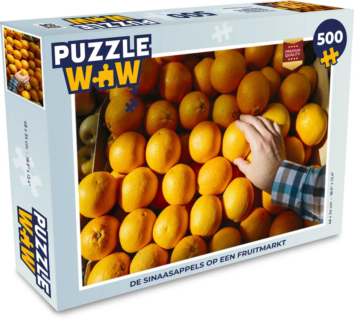 PuzzleWow Fruit Markt Legpuzzel 500 Stuks - Multicolor