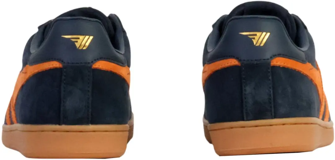 Gola Equipe II Suede CMB387 Trainers - Marineblauw/Oranje - afbeelding 5 van 6