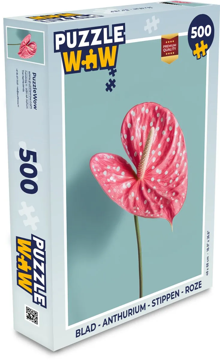 PuzzleWow Anthurium Roze Legpuzzel 500 Stuks