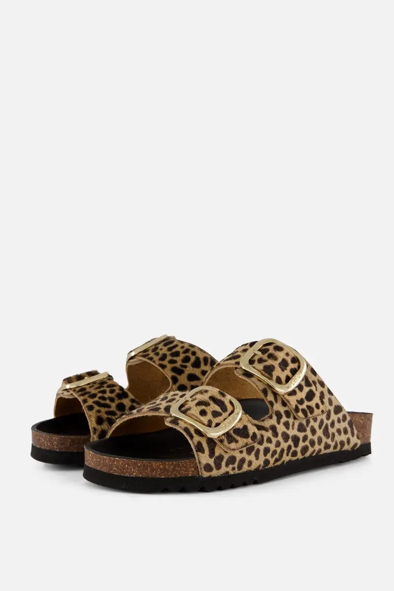 Scholl Noelle Printed Leer Sandalen