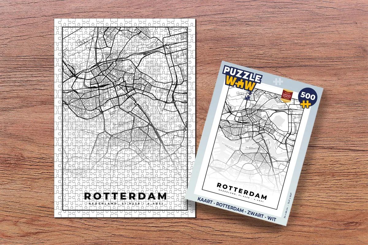 PuzzleWow Rotterdam Legpuzzel 500 Stuks - Multicolor