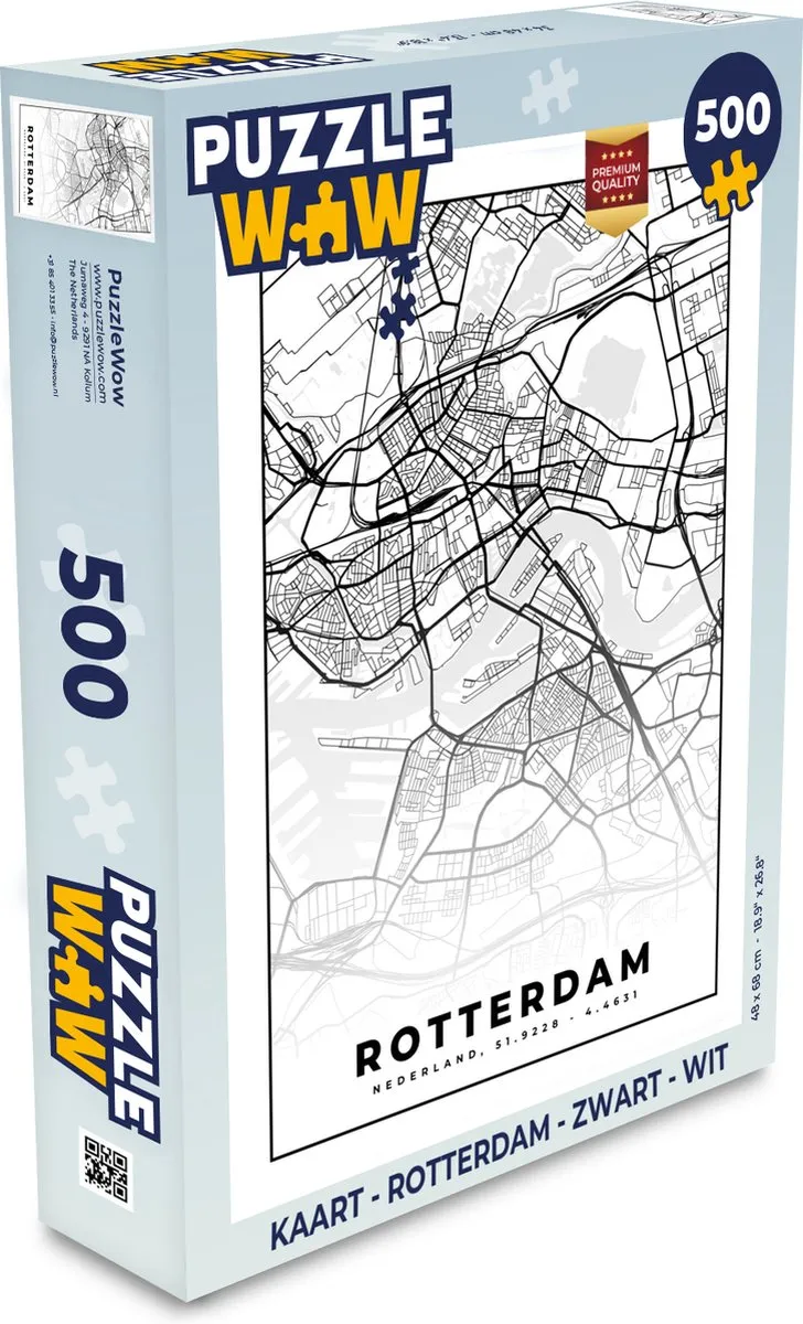 PuzzleWow Rotterdam Legpuzzel 500 Stuks - Multicolor