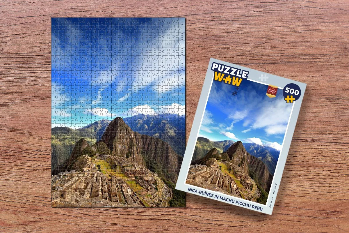 PuzzleWow Inca Ruïnes Machu Picchu Legpuzzel 500 Stuks - Multicolor