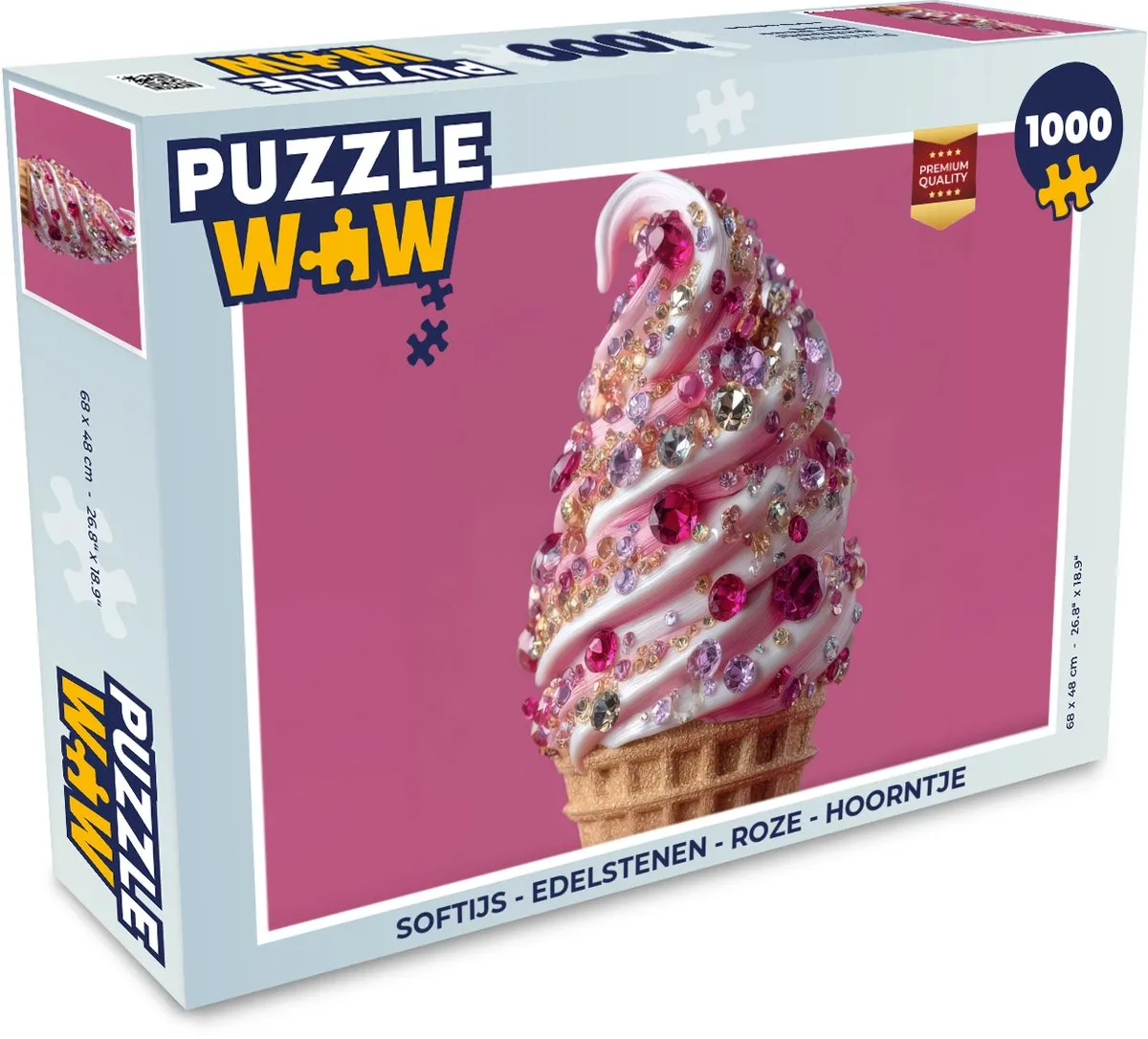 PuzzleWow Softijs Edelstenen Legpuzzel 1000 Stuks