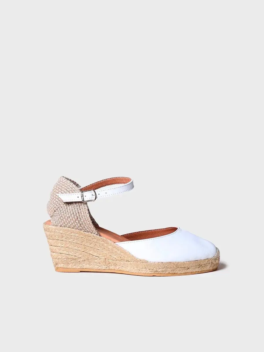 Gesloten leren espadrille