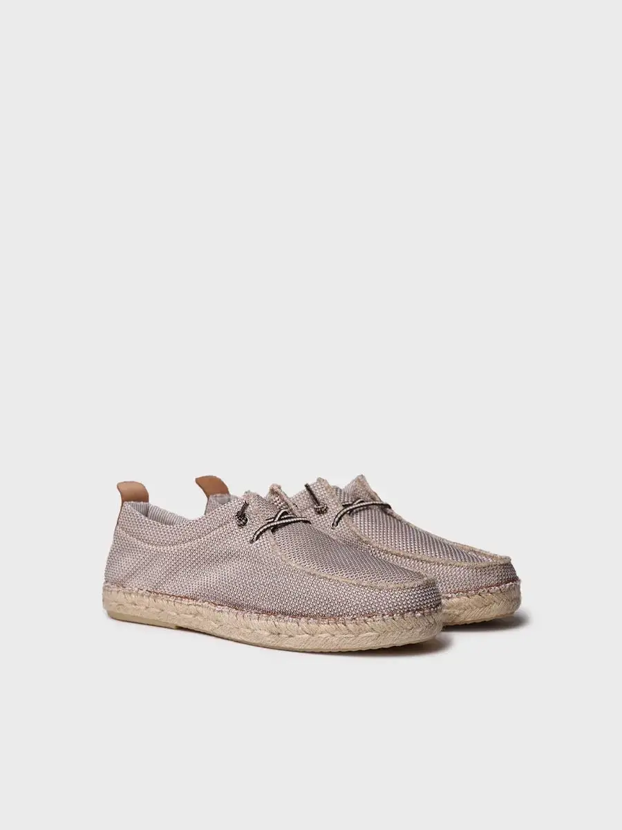 Espadrilles voor heren van mesh met veters