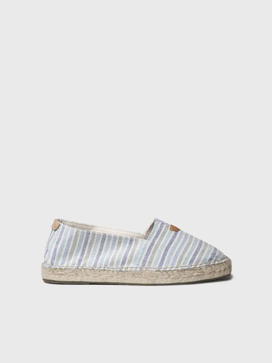 Unisex gestreepte platte espadrilles