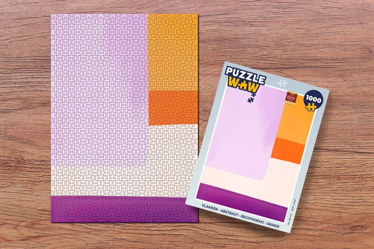 PuzzleWow Abstract Legpuzzel 1000 Stuks - Oranje