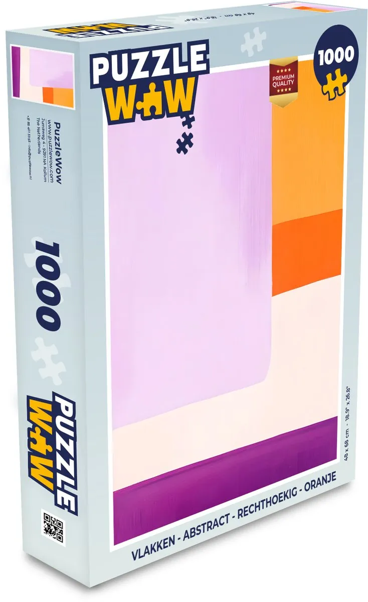 PuzzleWow Abstract Legpuzzel 1000 Stuks - Oranje