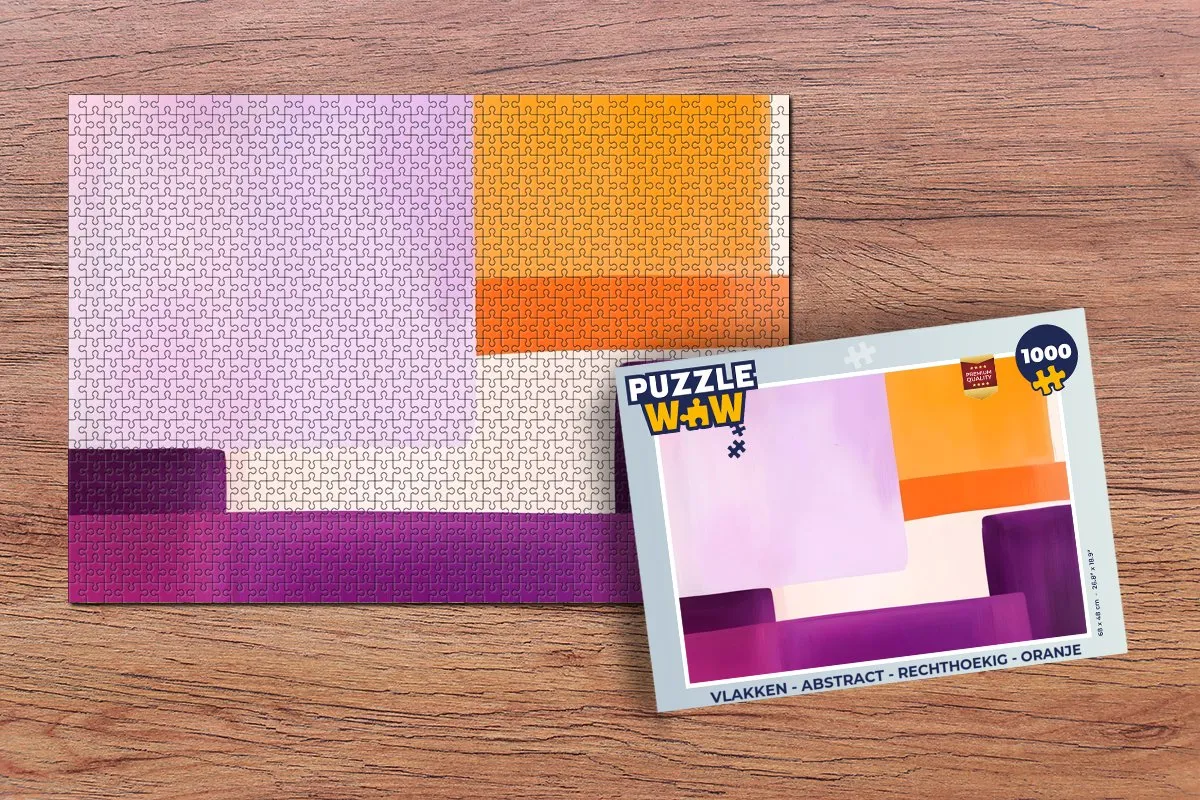 PuzzleWow Abstract Legpuzzel 1000 Stuks - Oranje