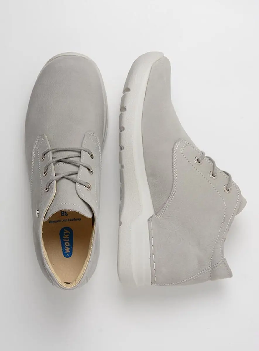 Wolky Truth Veterschoenen - Lichtgrijs Nubuck