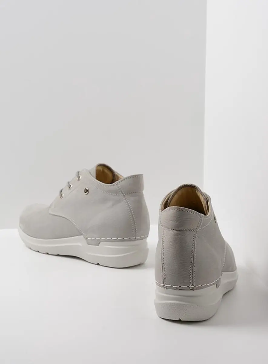 Wolky Truth Veterschoenen - Lichtgrijs Nubuck